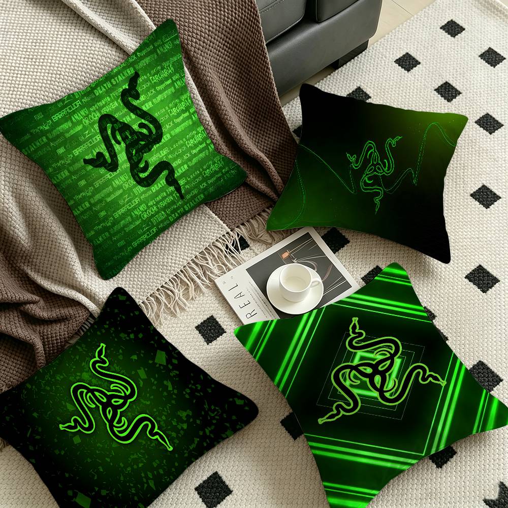 Home Textiles Super Soft - ปลอกหมอนโลโก้ R-RAZER สำหรับตกแต่งบ้าน ปลอกหมอนสำหรับงานแต่งงาน ปลอกหมอนเนื้อนุ่มพิเศษ