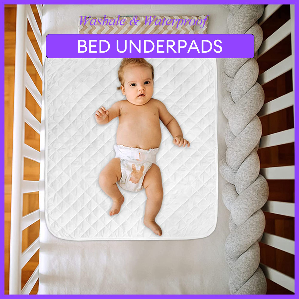Mattress Protector Waterproof - แผ่นรองกันเปื้อนสำหรับเด็ก ซักล้างได้ กันน้ำ ใช้ซ้ำได้ สำหรับผู้ป่วยปัสสาวะเล็ด ขนาด