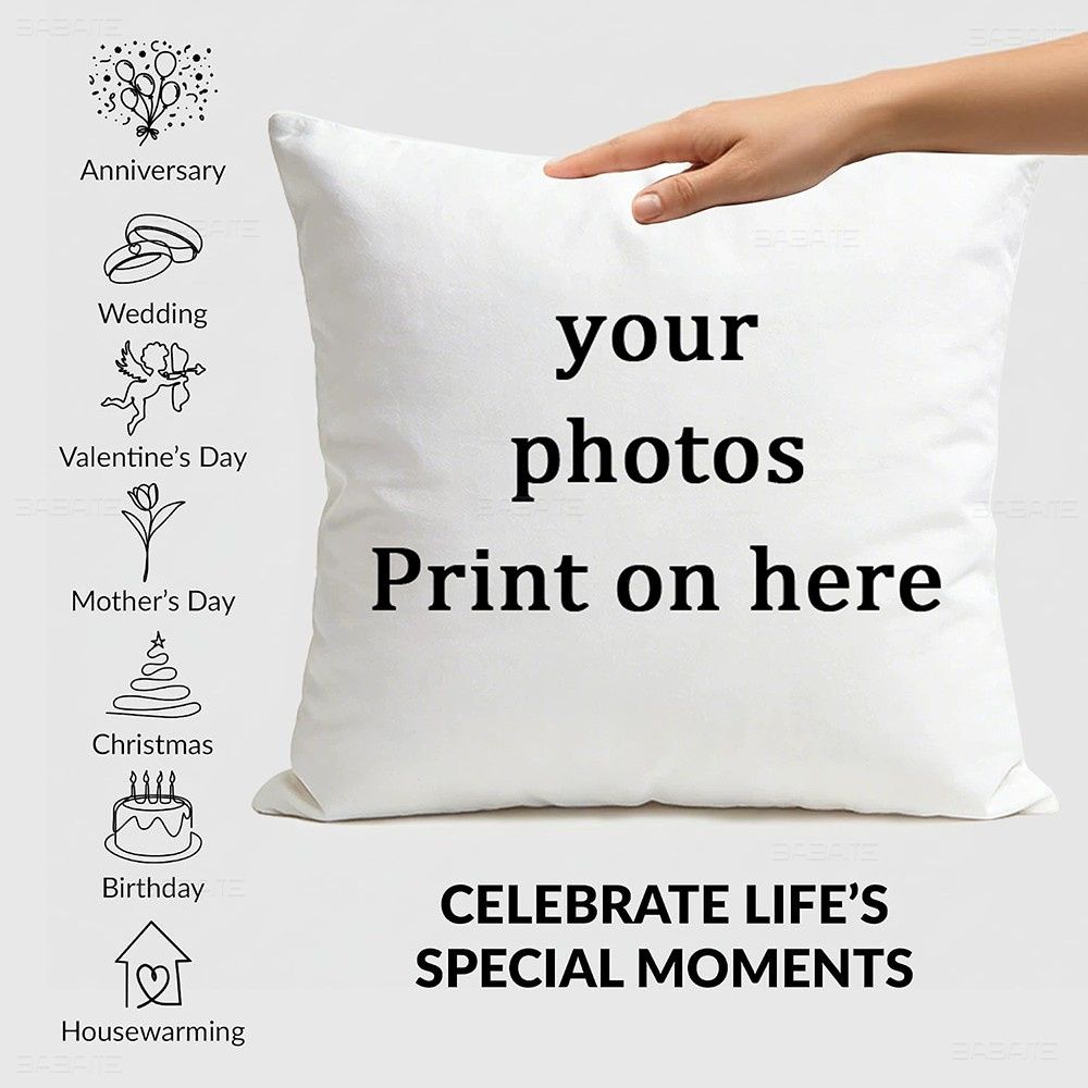 Home Textiles Photos - ปลอกหมอนพิมพ์ลายภาพถ่ายตามสั่ง ปลอกหมอนอิงลายภาพส่วนตัว ของที่ระลึกงานแต่งงานวันวาเลนไทน์ ของตกแต่งบ้าน ปลอกหมอนอิง