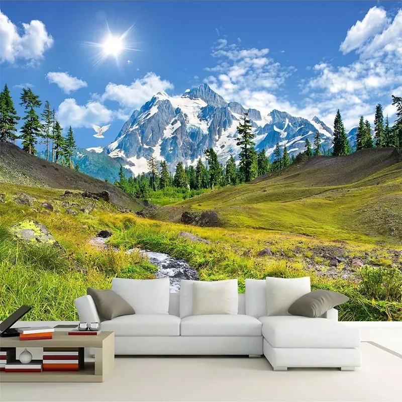 หิมะภูเขาที่ราบสูงธรรมชาติทิวท - Home Textiles Photos บทวิจารณ์และราคา
