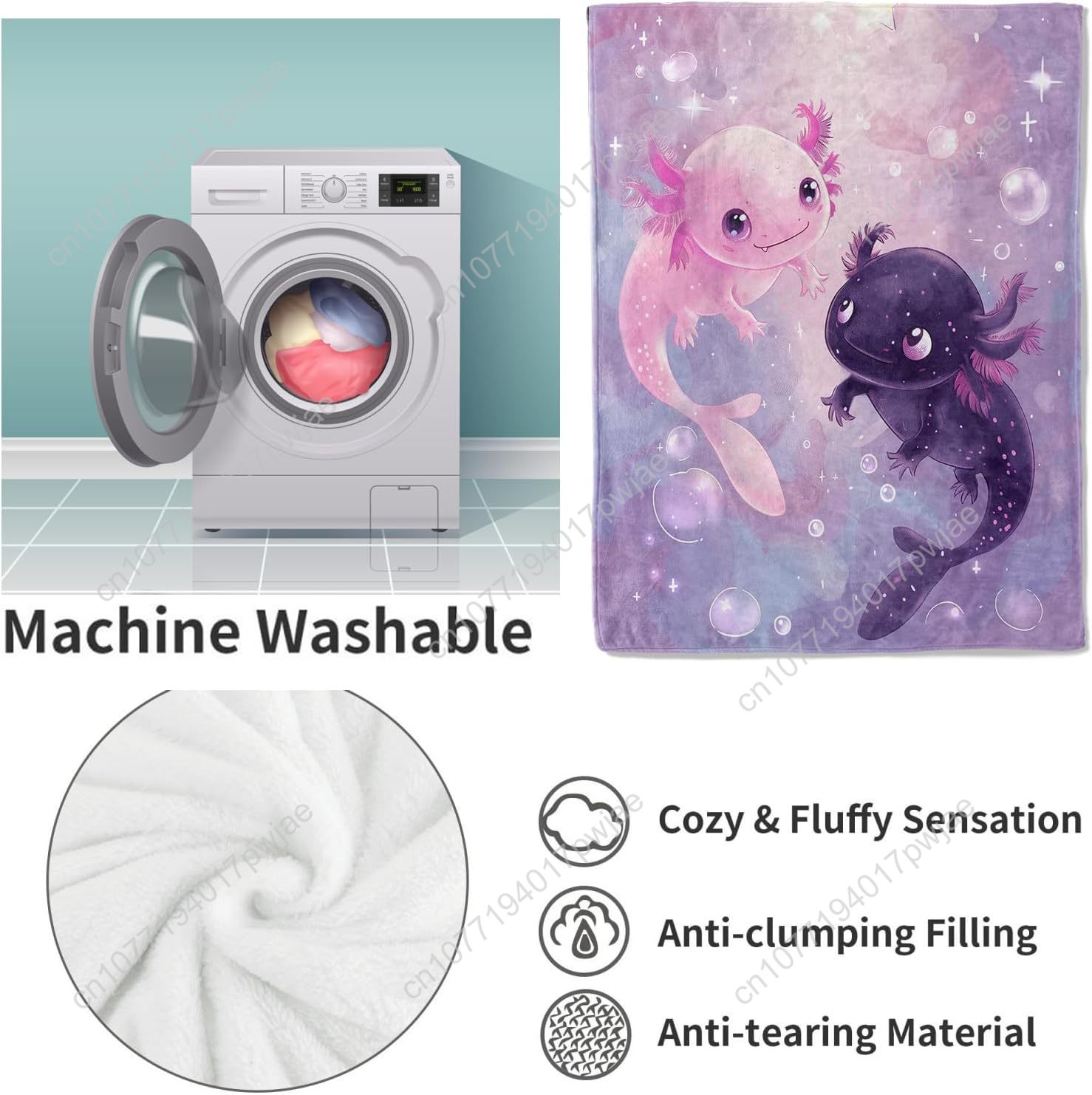 ผ้าห่มอ็อกโซโลตล์ น่ารัก ผ้าห่ - Home Of Textiles บทวิจารณ์และราคา