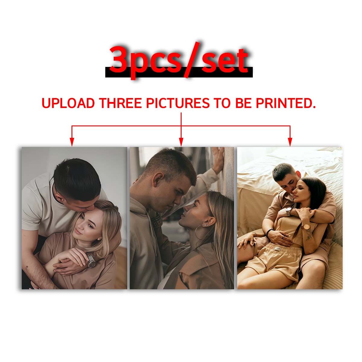 ภาพสามชิ้น - ภาพวาดสีน้ำมันแบบ - Home Textiles Photos บทวิจารณ์และราคา