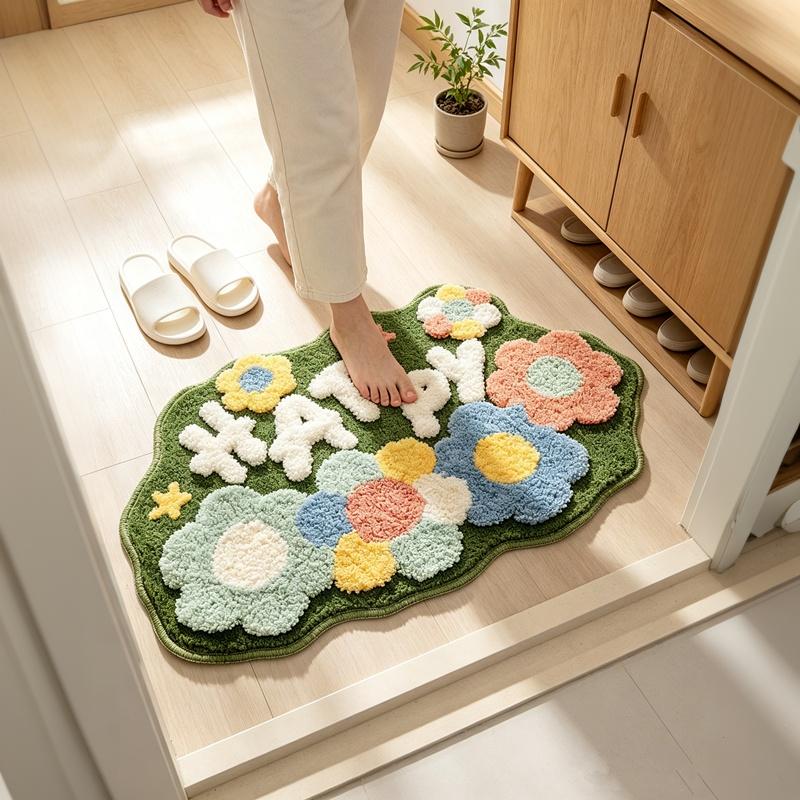 พรมเช็ดเท้าห้องน้ำสไตล์มินิมอล - Home Textiles Super Soft บทวิจารณ์และราคา