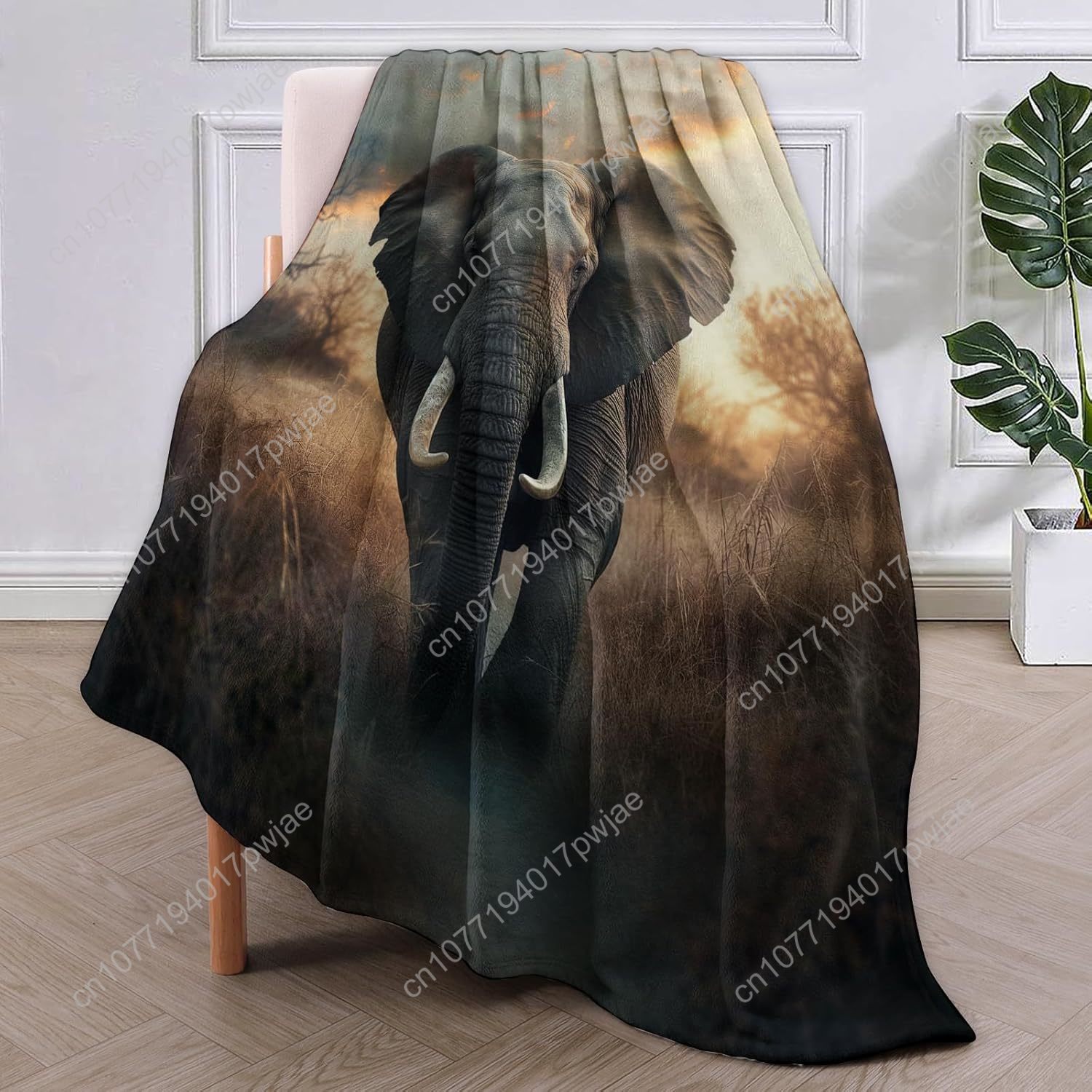 ผ้าห่มขนช้าง ลายธรรมชาติสมจริง - Home Of Textiles บทวิจารณ์และราคา