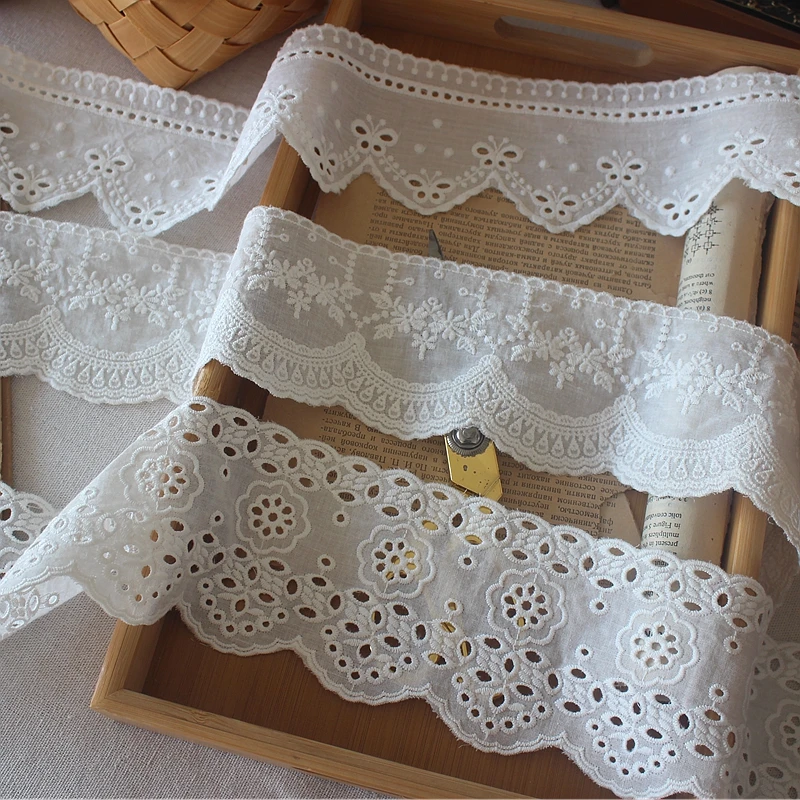 ผ้าฝ้ายสีขาวริบบิ้นลูกไม้, DIY - Home Textiles Photos บทวิจารณ์และราคา