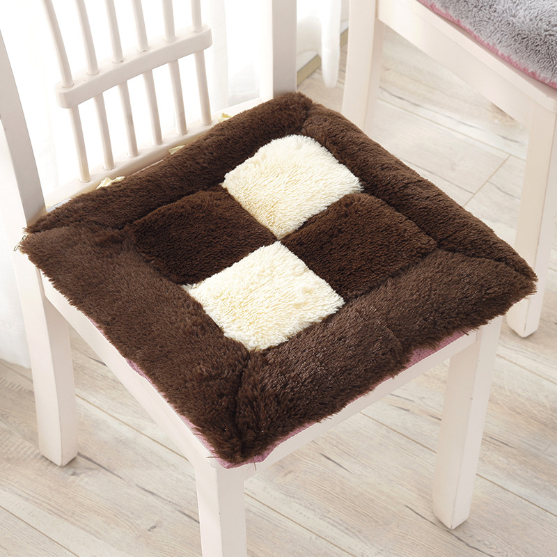 เบาะรองนั่งลายตารางสองสีแบบหนา - Home Textiles Super Soft บทวิจารณ์และราคา