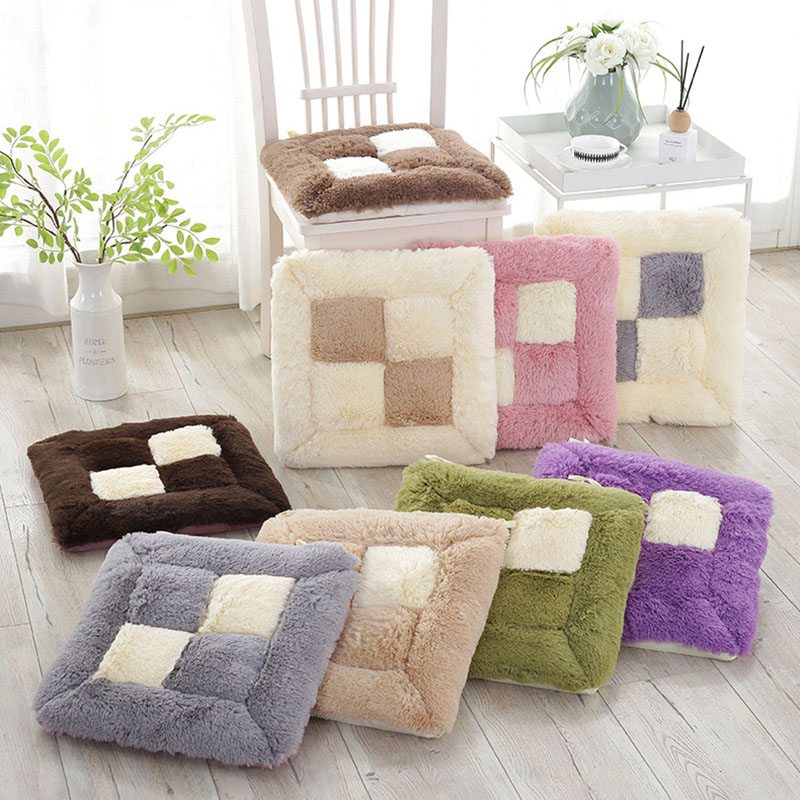 เบาะรองนั่งลายตารางสองสีแบบหนา - Home Textiles Super Soft บทวิจารณ์และราคา