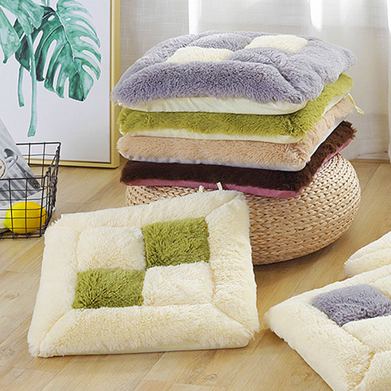 เบาะรองนั่งลายตารางสองสีแบบหนา - Home Textiles Super Soft บทวิจารณ์และราคา